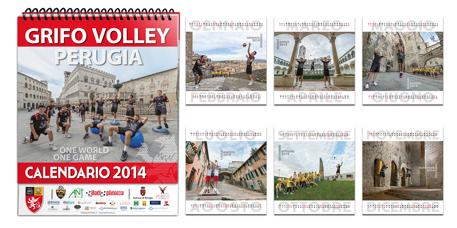 calendario parete Grifo Volley Perugia